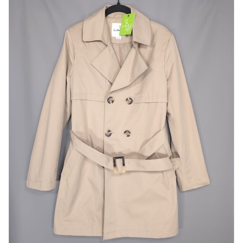 Sam Edelman‎ NEW Trench Coat Women's MEDIUM Double Breasted M11380 INO BIRCH - Picture 4 of 11
